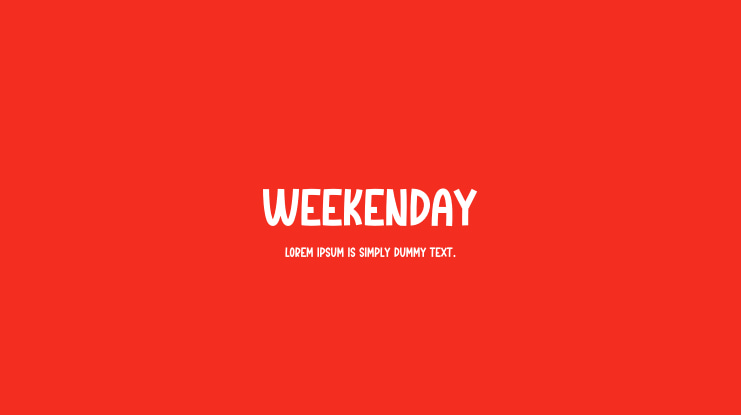 Weekenday Font