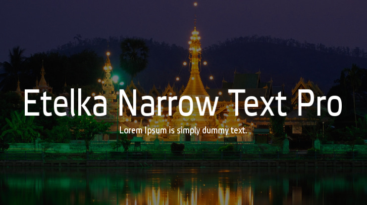 Etelka Narrow Text Pro Font Family