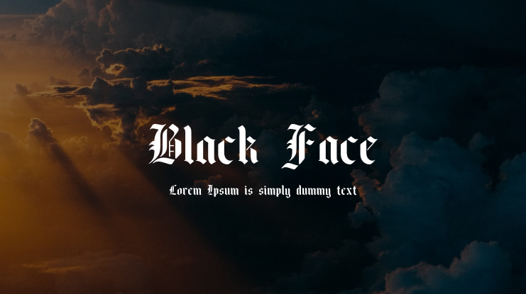 Black Face Font