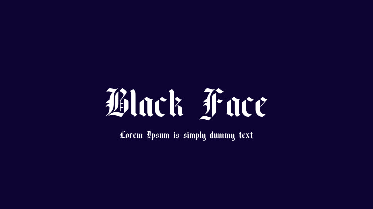 Black Face Font
