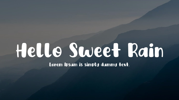Hello Sweet Rain Font