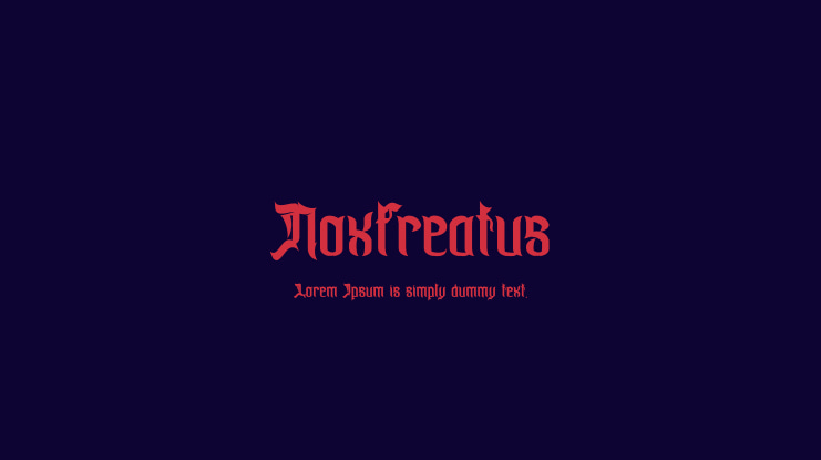 Noxfreatus Font