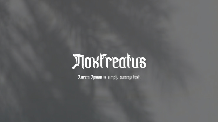 Noxfreatus Font