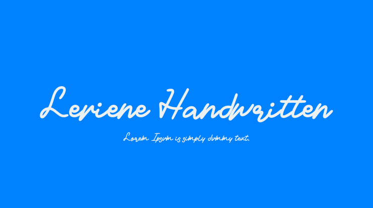 Leviene Handwritten Font