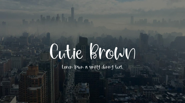 Cutie Brown Font