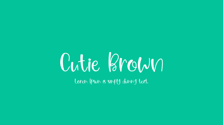 Cutie Brown Font