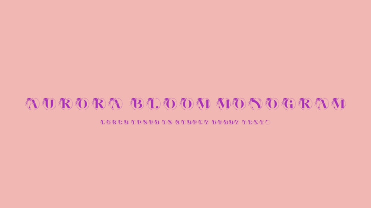 Aurora Bloom Monogram Font