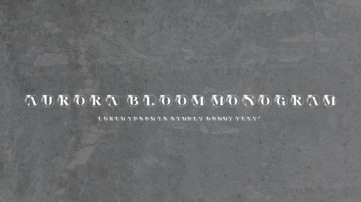 Aurora Bloom Monogram Font