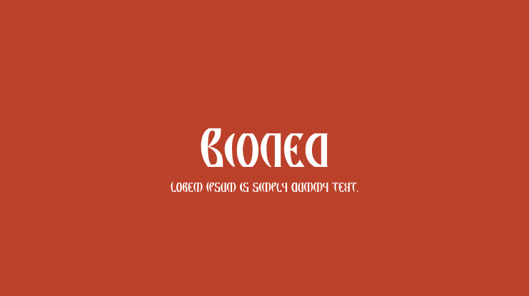 Bioned Font