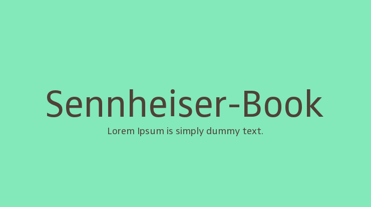 Sennheiser Font Family