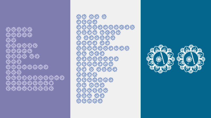 Flower Mandala Monogram Font