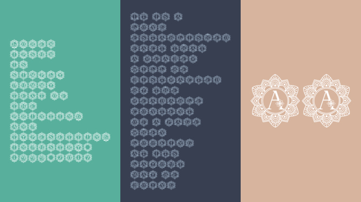 Elegant Mandala Monogram Font