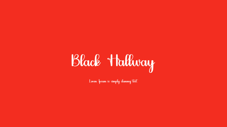 Black Hallway Font