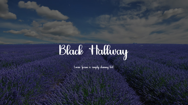 Black Hallway Font