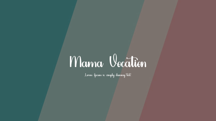 Mama Vocation Font
