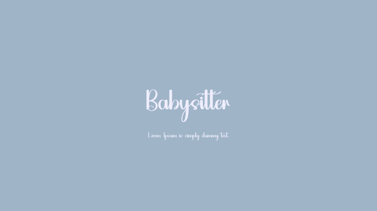 Babysitter Font