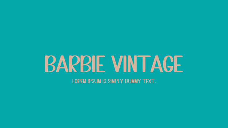 Barbie Vintage Font