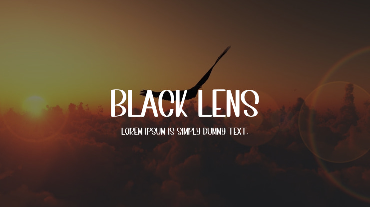 Black Lens Font