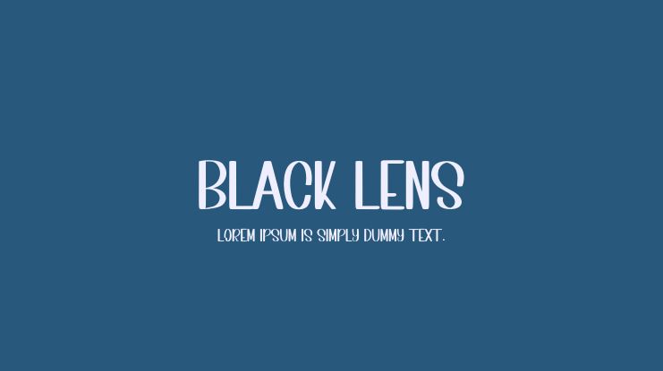 Black Lens Font