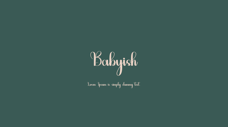 Babyish Font