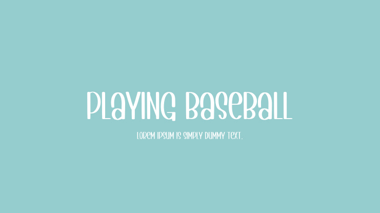 PLAYING BASEBALL Font