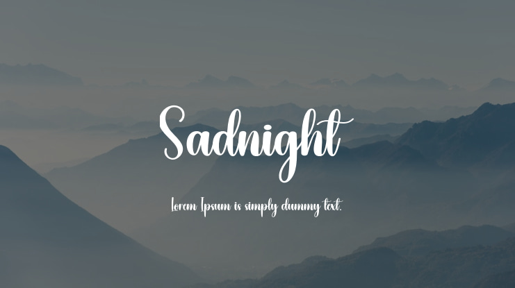 Sadnight Font