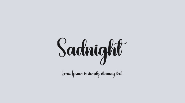 Sadnight Font