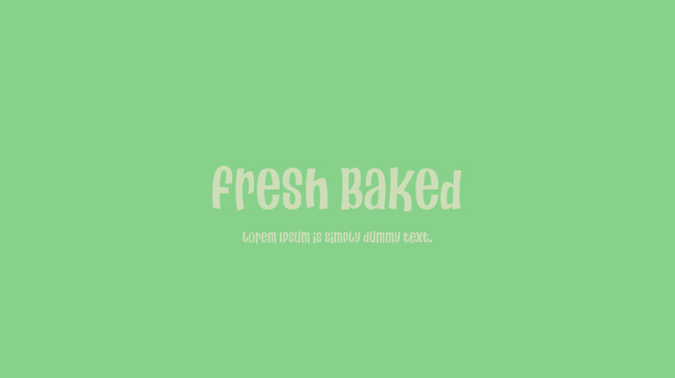Fresh Baked Font