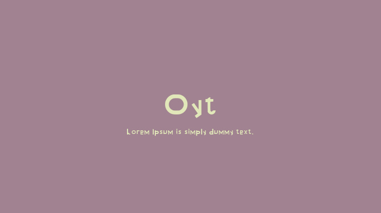 Oyt Font