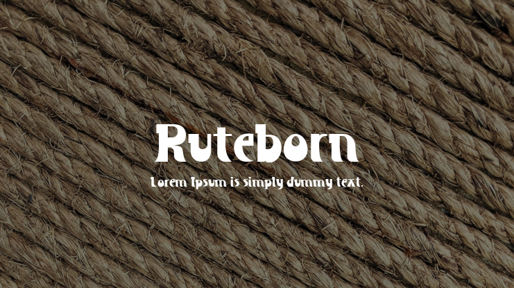 Ruteborn Font