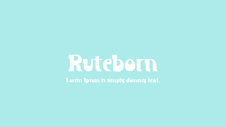 Ruteborn Font