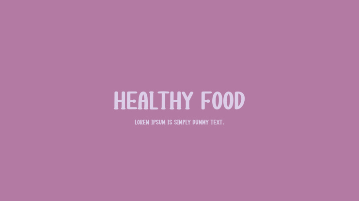 Healthy Food Font