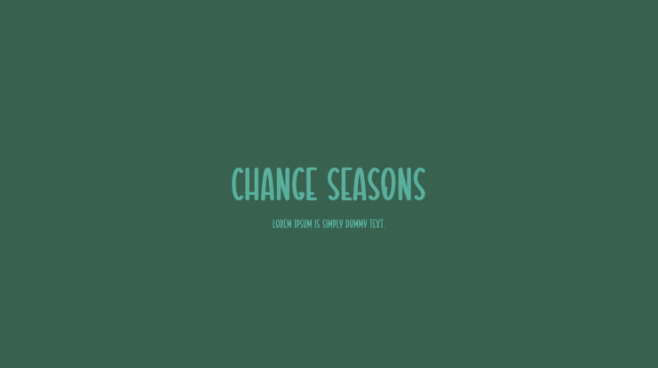Change Seasons Font