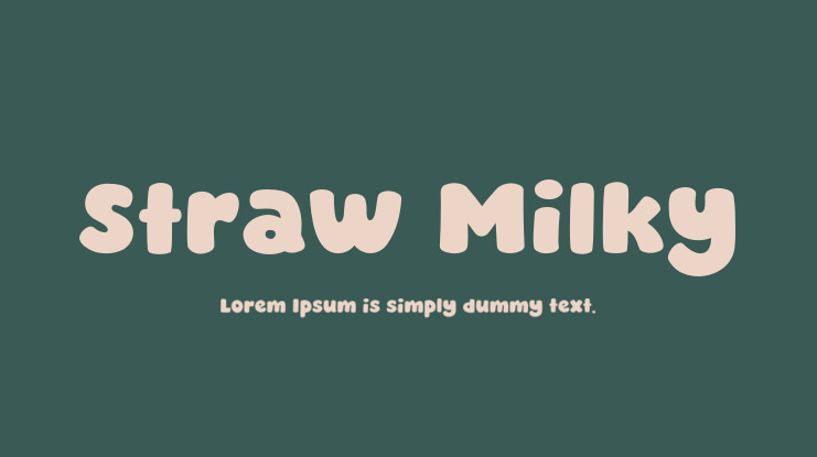 Straw Milky Font