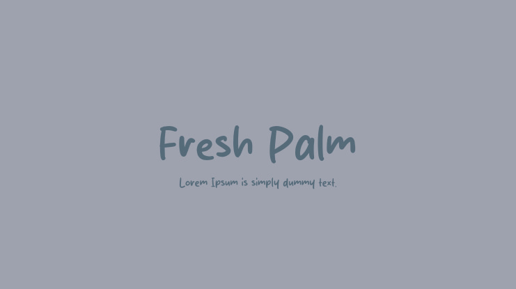 Fresh Palm Font
