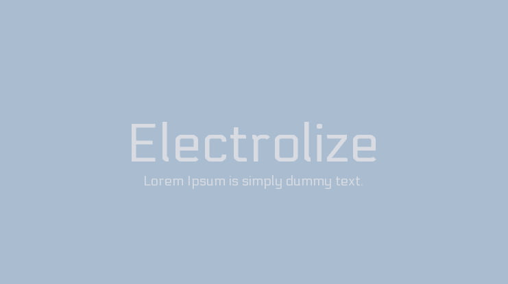 Electrolize Font