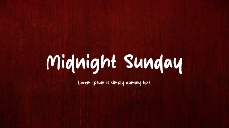 Midnight Sunday Font