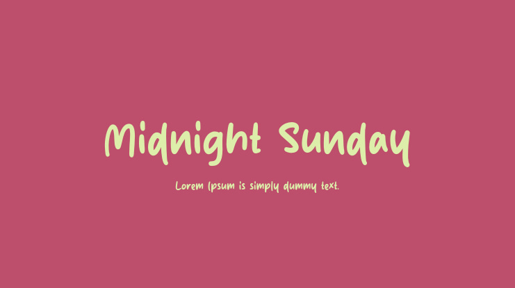 Midnight Sunday Font