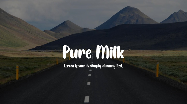 Pure Milk Font