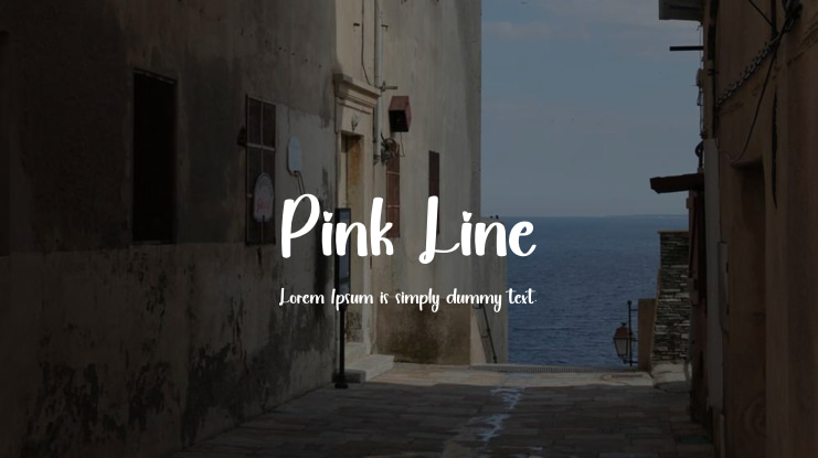 Pink Line Font