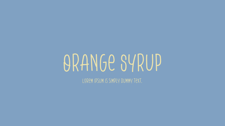 Orange Syrup Font