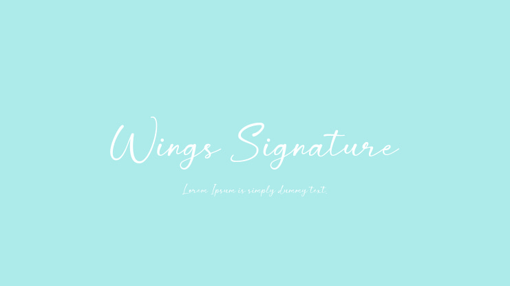 Wings Signature Font