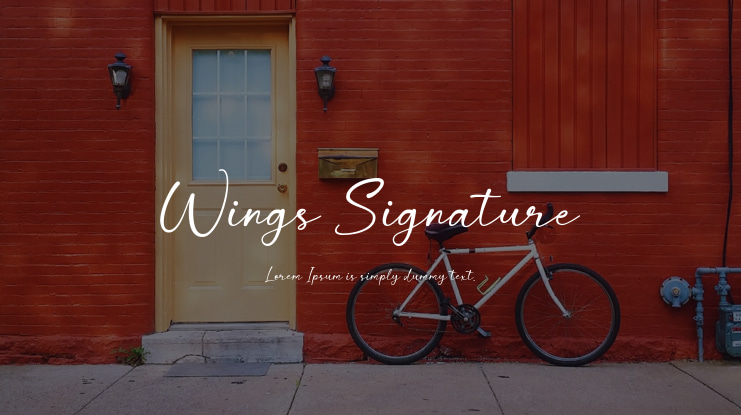 Wings Signature Font