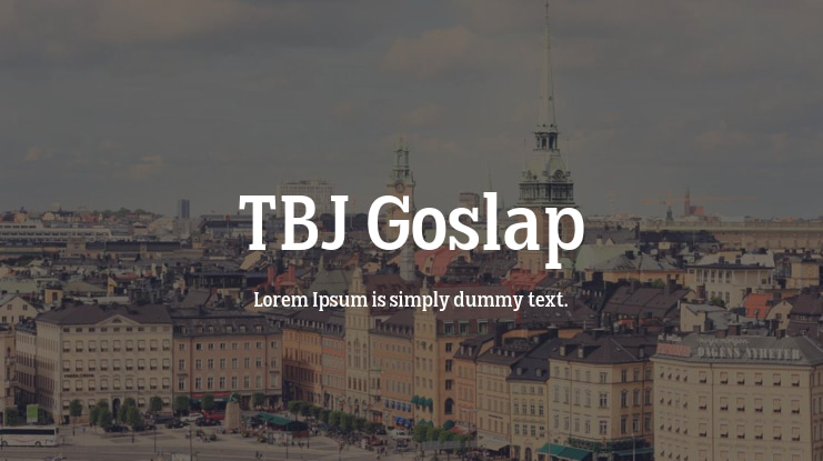TBJ Goslap Font Family
