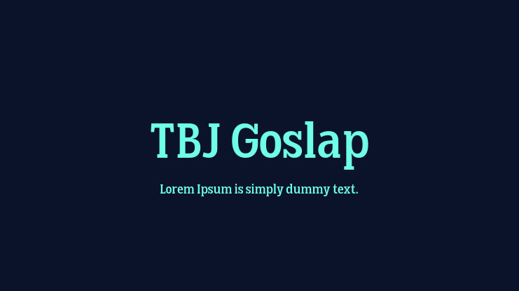 TBJ Goslap Font Family