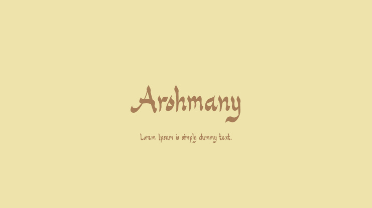 Arohmany Font