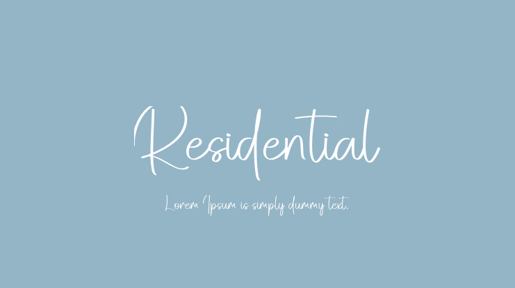 Residential Font