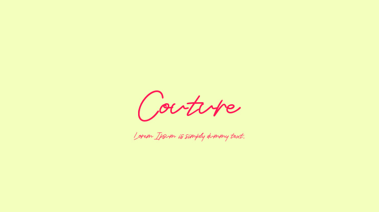 Couture Font