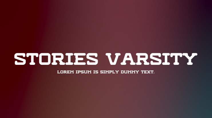 Stories Varsity Font