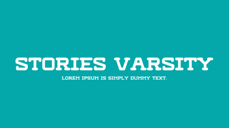 Stories Varsity Font